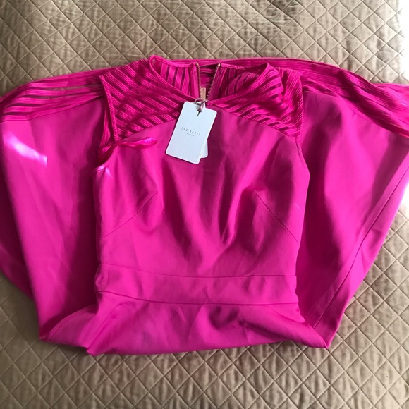 Ted Baker Fuchsia Eleese Skater Dress fit and flare - Picture 13 of 17